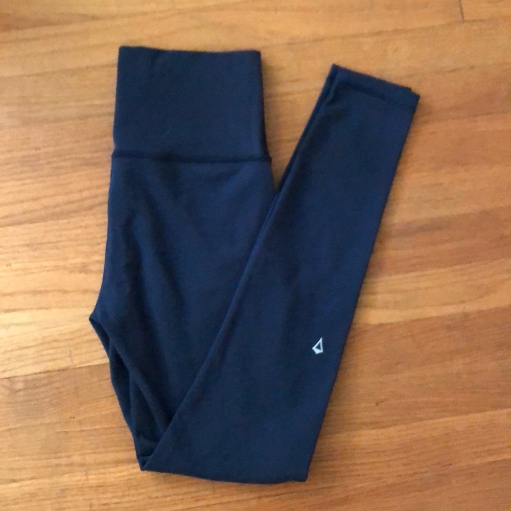 Ivivva Size 14 Navy Blue Roll Down Tights